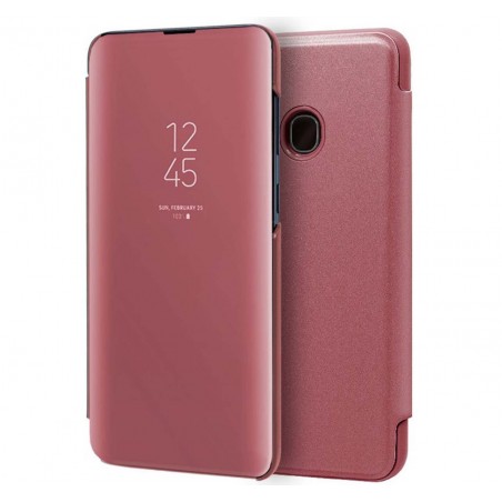 Funda Flip Cover Clear View para Samsung Galaxy A40 color Rosa