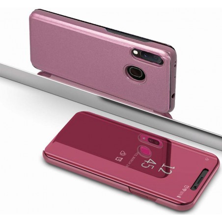 Funda Flip Cover Clear View para Samsung Galaxy A40 color Rosa