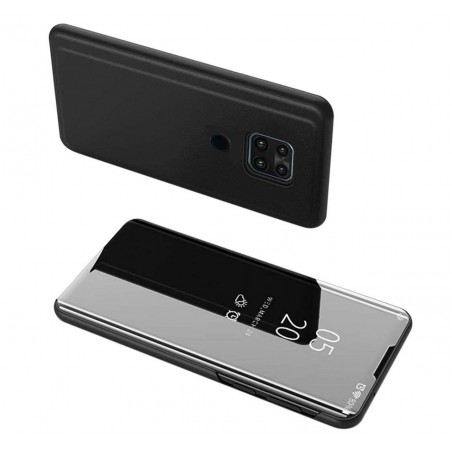 Funda Flip Cover Clear View para Xiaomi Redmi Note 9 color Negra