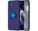 Funda Magnetica Soporte con Anillo Giratorio 360 para Xiaomi Mi Note 10 Lite Azul