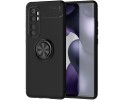 Funda Magnetica Soporte con Anillo Giratorio 360 para Xiaomi Mi Note 10 Lite Negra