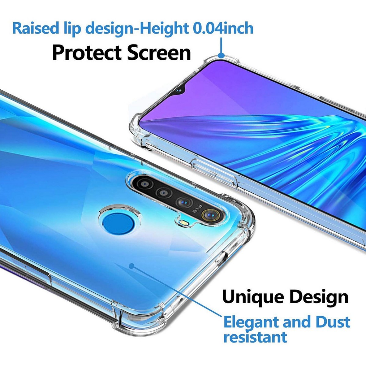 Funda Gel Tpu Anti-Shock Transparente para Realme C3