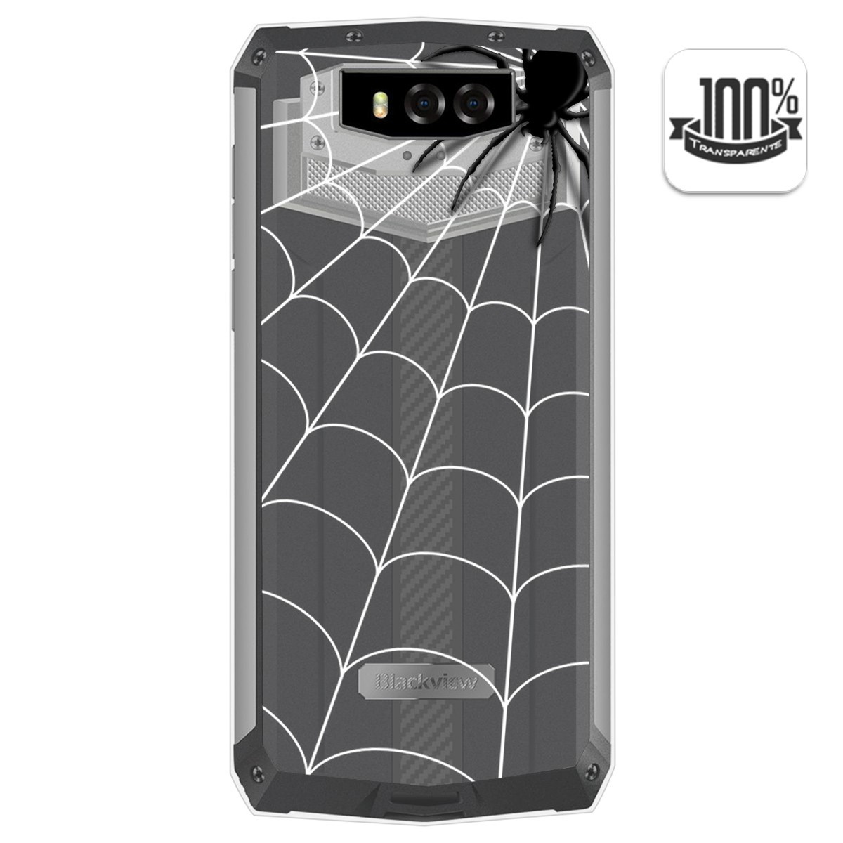 Funda Gel Transparente para Blackview BV9100 diseño Araña Dibujos