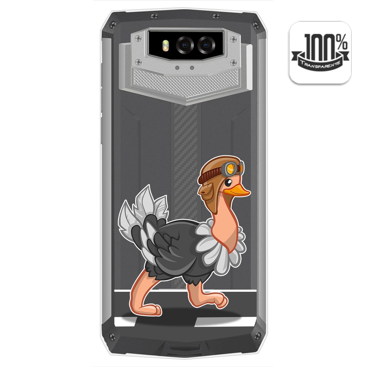 Funda Gel Transparente para Blackview BV9100 diseño Avestruz Dibujos