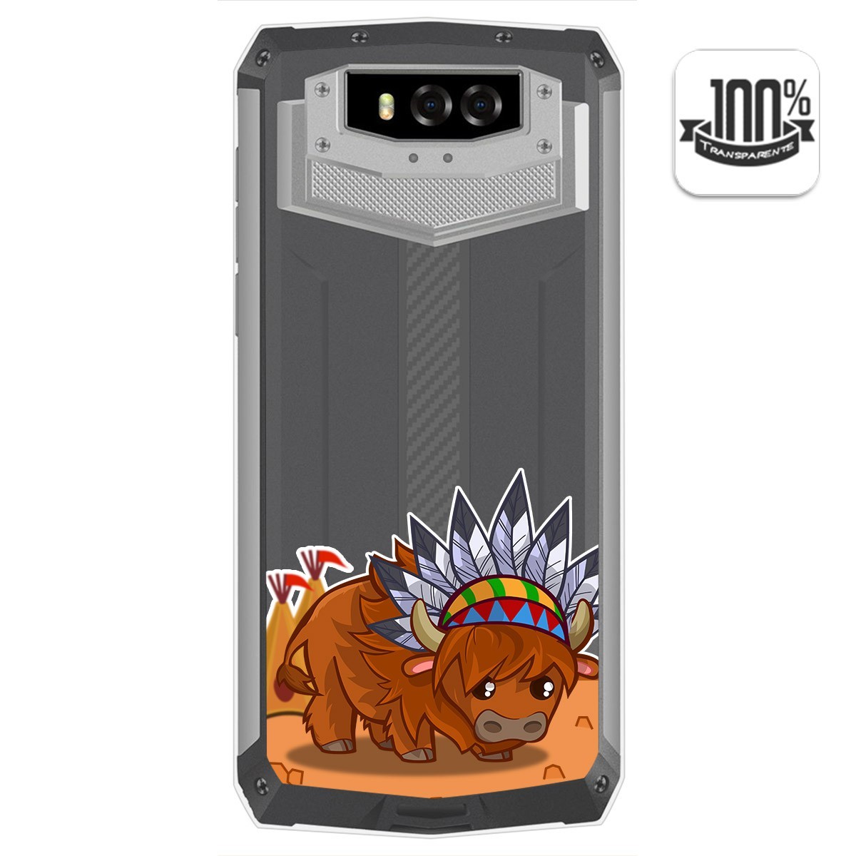 Funda Gel Transparente para Blackview BV9100 diseño Bufalo Dibujos