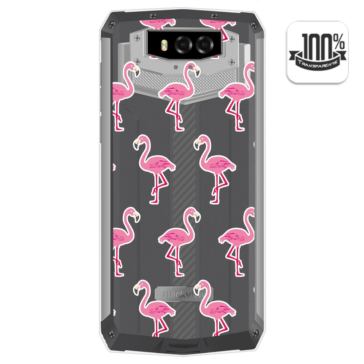 Funda Gel Transparente para Blackview BV9100 diseño Flamenco Dibujos