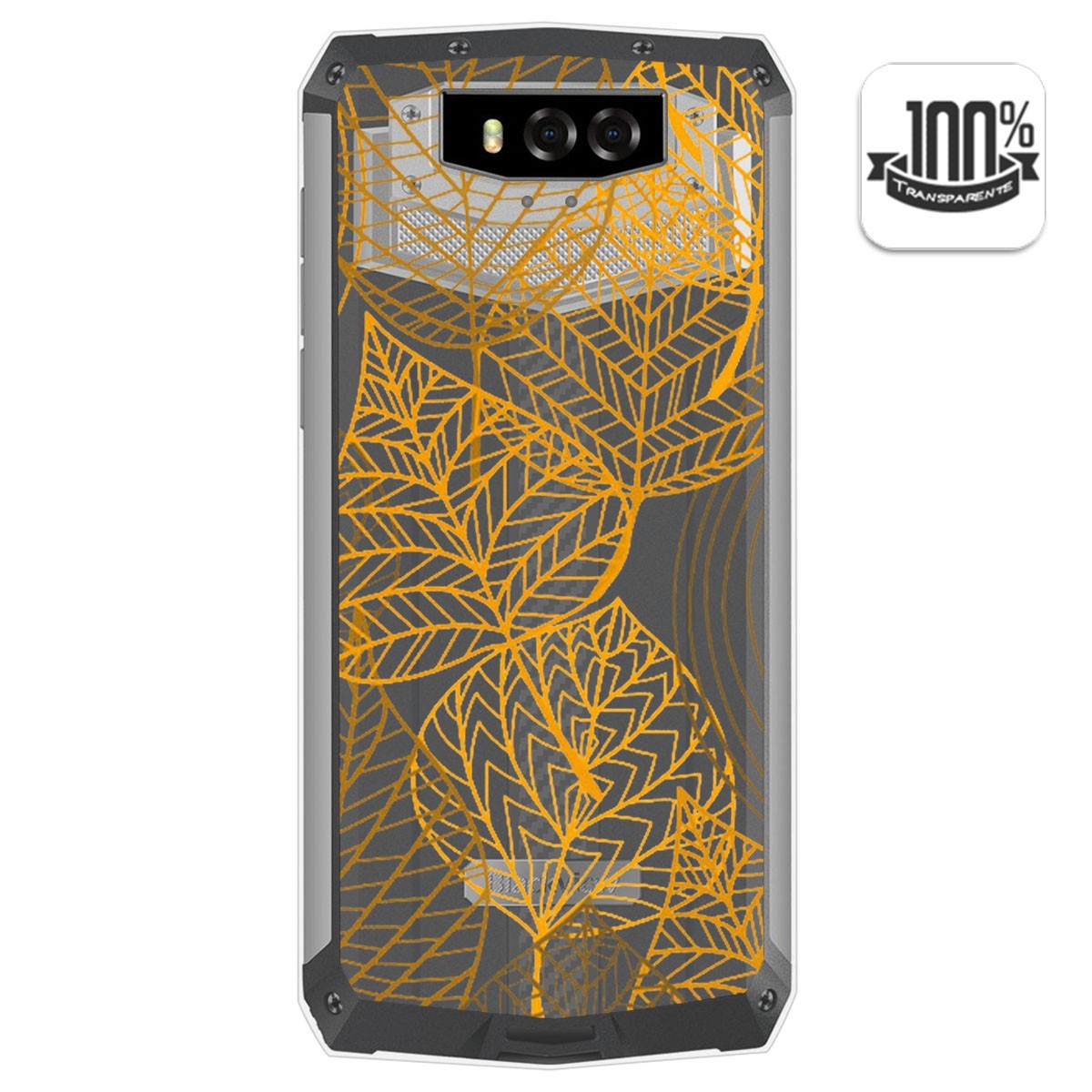 Funda Gel Transparente para Blackview BV9100 diseño Hojas Dibujos