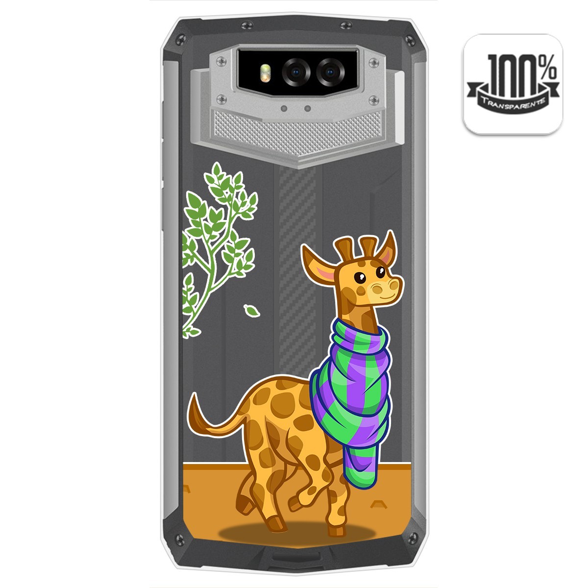 Funda Gel Transparente para Blackview BV9100 diseño Jirafa Dibujos