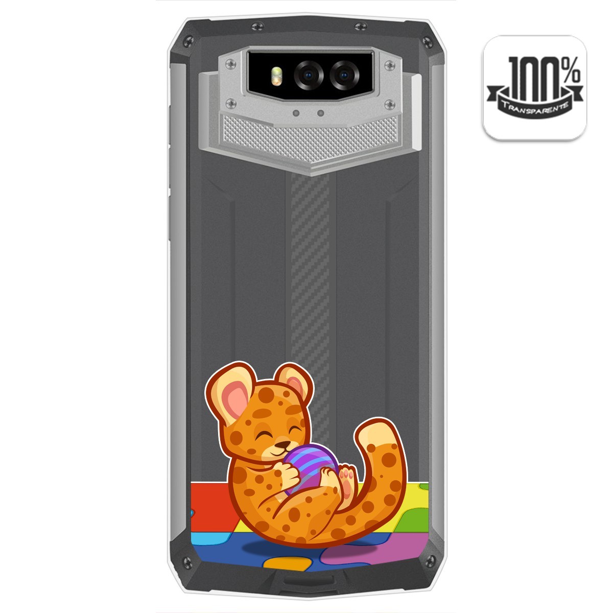 Funda Gel Transparente para Blackview BV9100 diseño Leopardo Dibujos