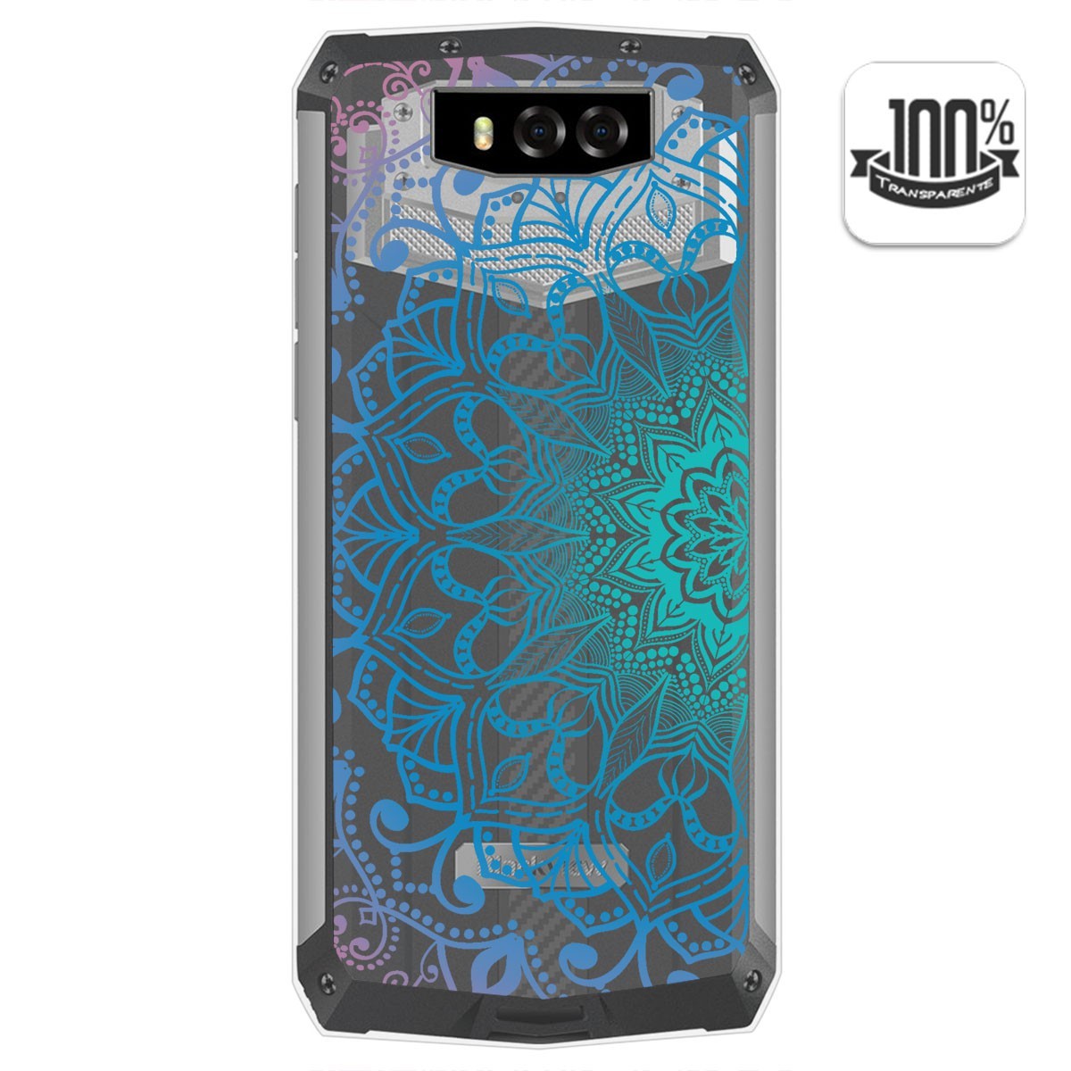 Funda Gel Transparente para Blackview BV9100 diseño Mandala Dibujos