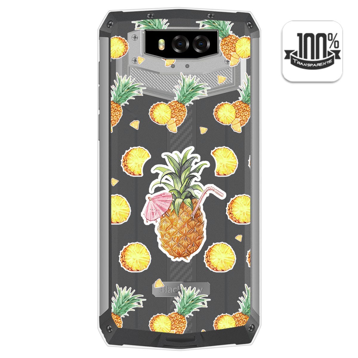 Funda Gel Transparente para Blackview BV9100 diseño Piña Dibujos