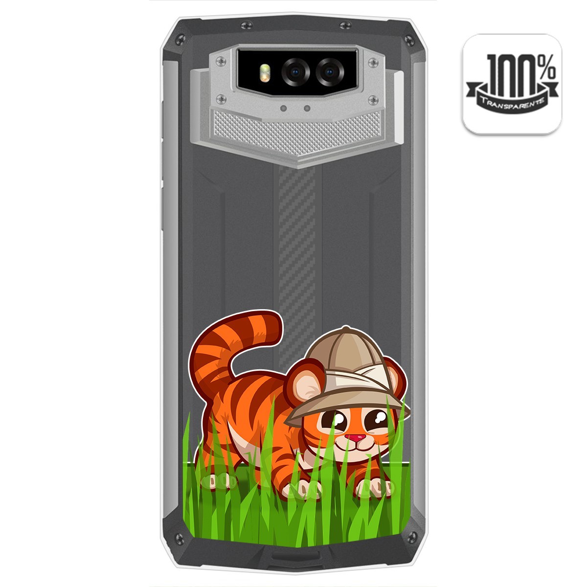 Funda Gel Transparente para Blackview BV9100 diseño Tigre Dibujos