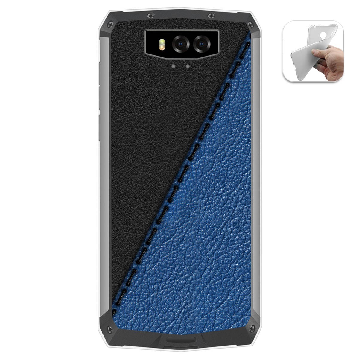 Funda Gel Tpu para Blackview BV9100 diseño Cuero 02 Dibujos