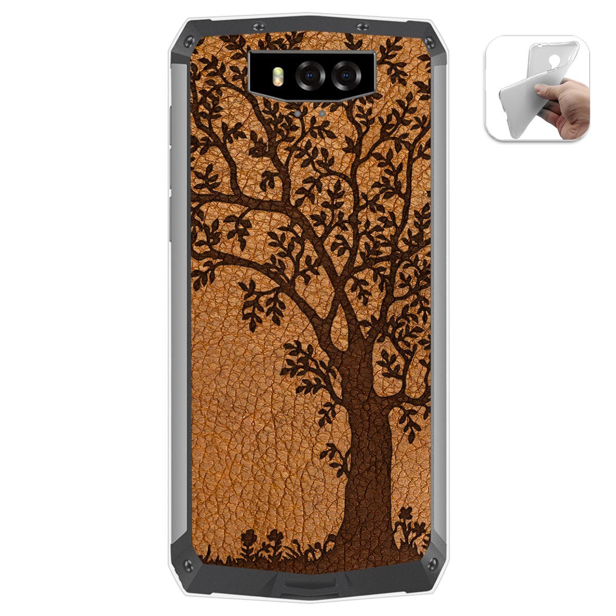 Funda Gel Tpu para Blackview BV9100 diseño Cuero 03 Dibujos