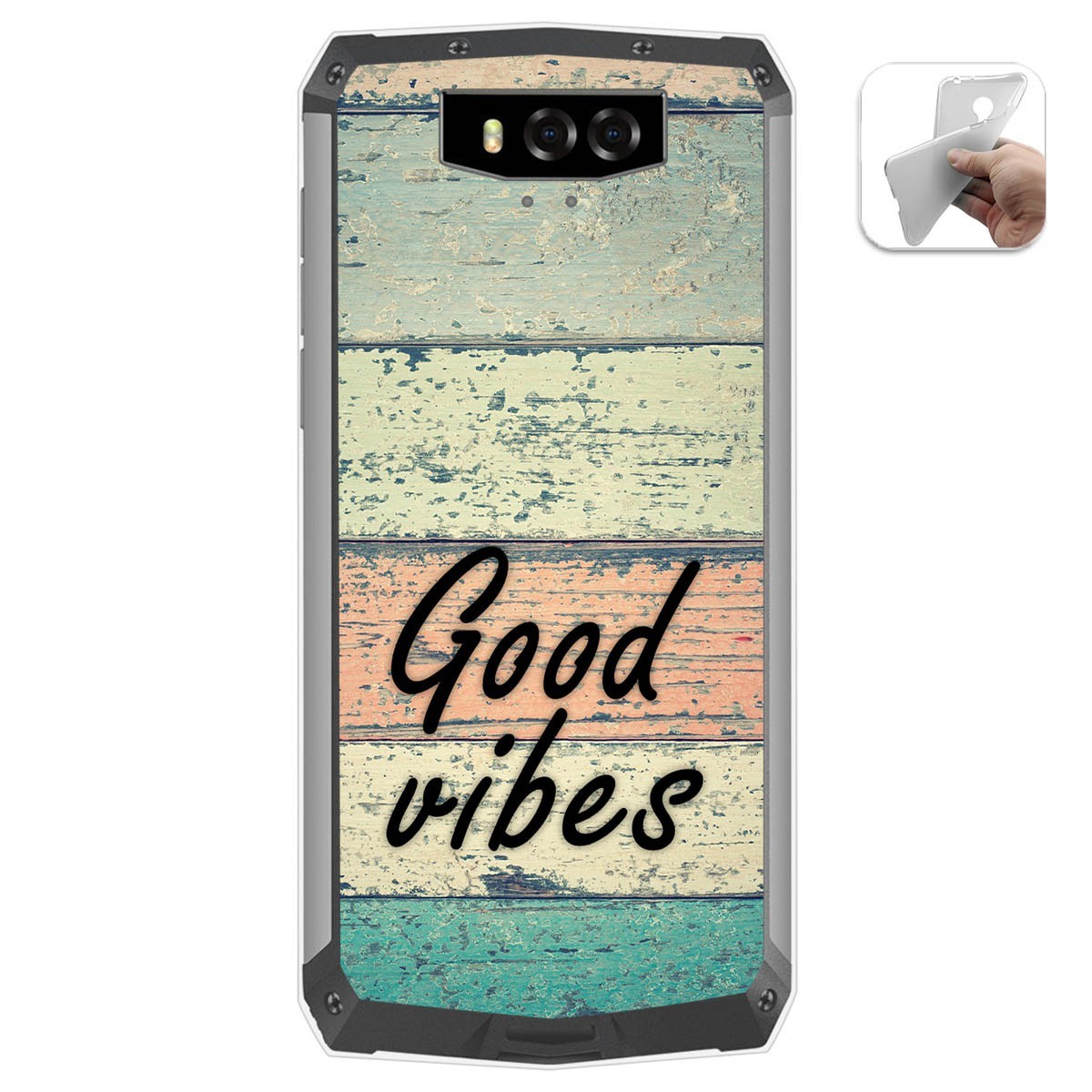 Funda Gel Tpu para Blackview BV9100 diseño Madera 01 Dibujos
