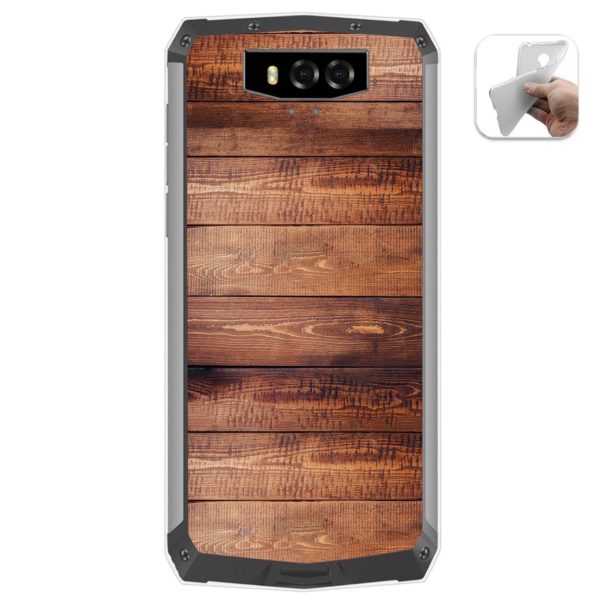 Funda Gel Tpu para Blackview BV9100 diseño Madera 02 Dibujos