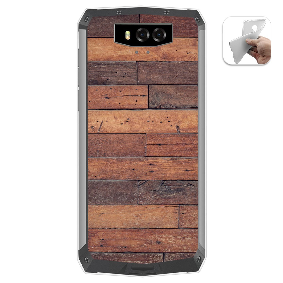 Funda Gel Tpu para Blackview BV9100 diseño Madera 03 Dibujos