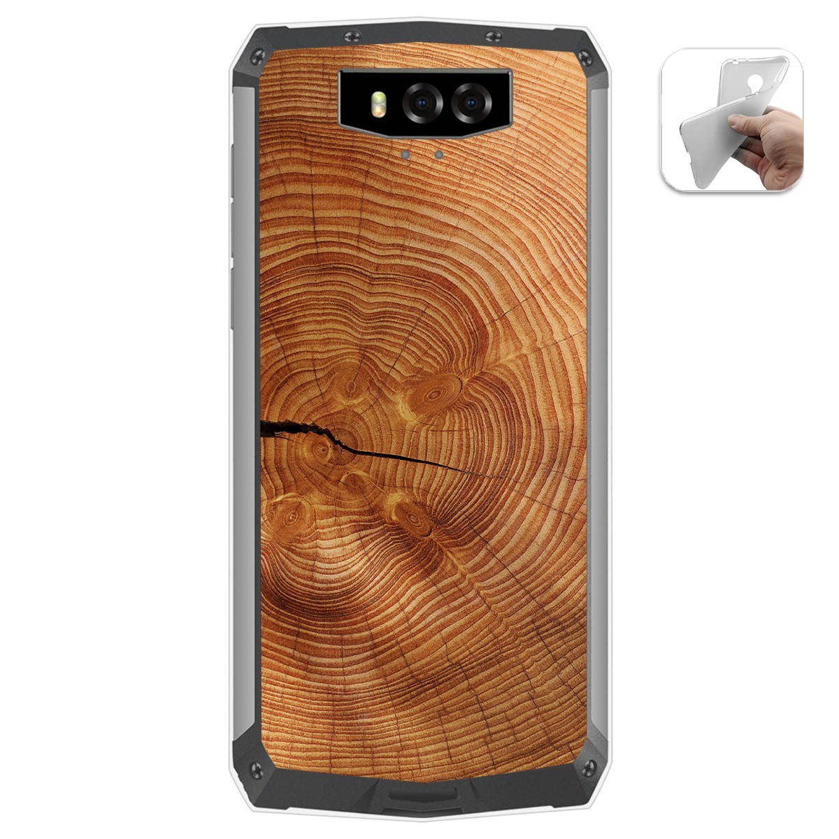 Funda Gel Tpu para Blackview BV9100 diseño Madera 04 Dibujos