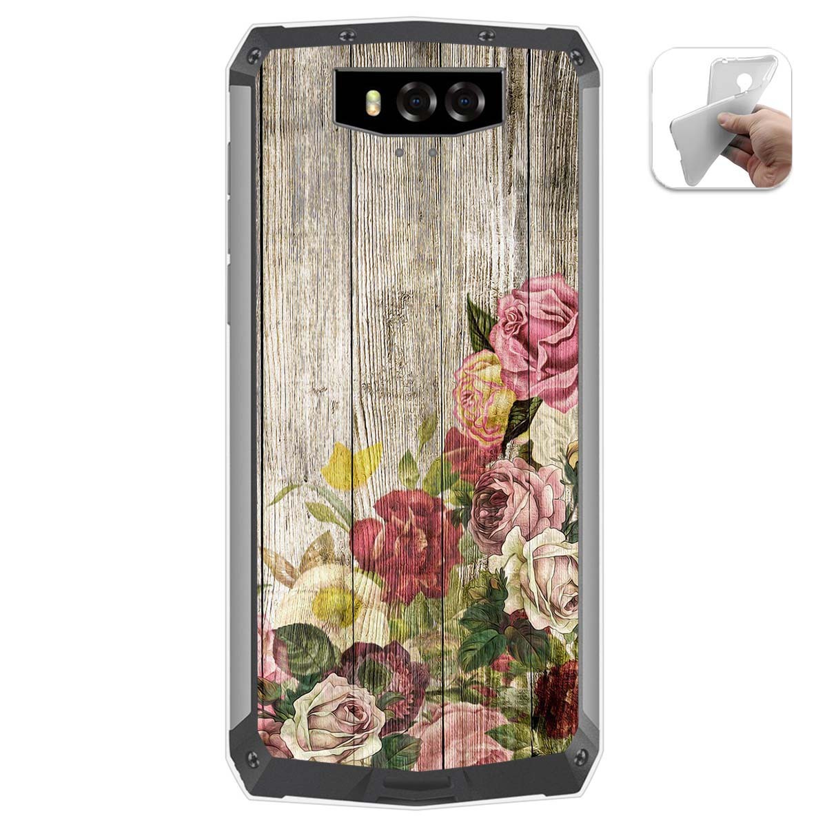 Funda Gel Tpu para Blackview BV9100 diseño Madera 08 Dibujos