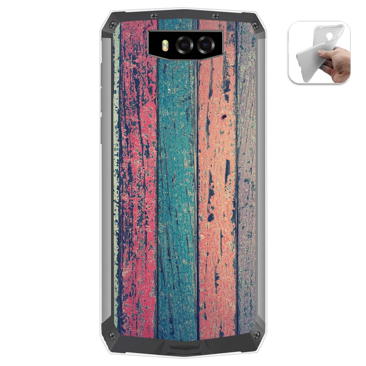 Funda Gel Tpu para Blackview BV9100 diseño Madera 10 Dibujos