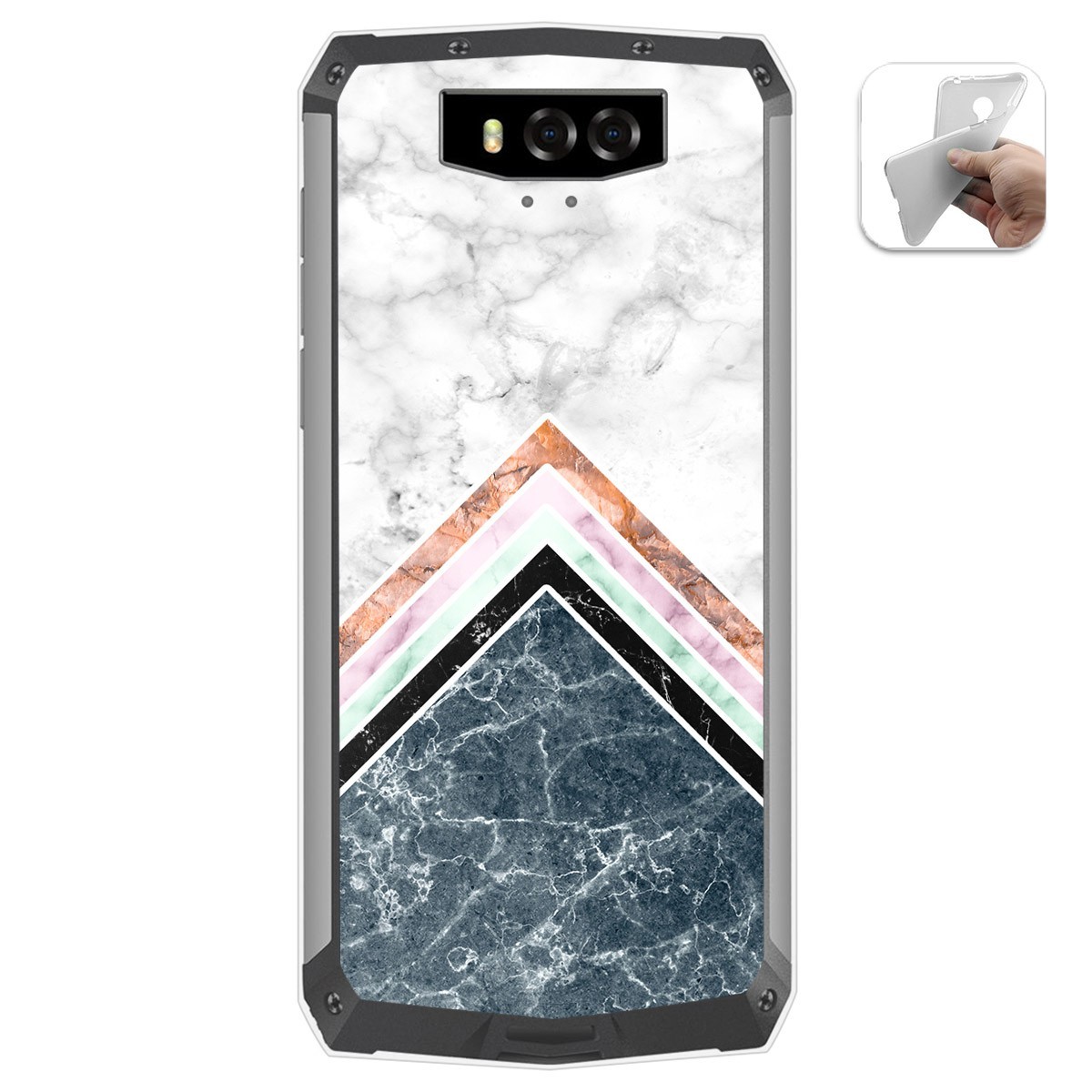 Funda Gel Tpu para Blackview BV9100 diseño Mármol 05 Dibujos