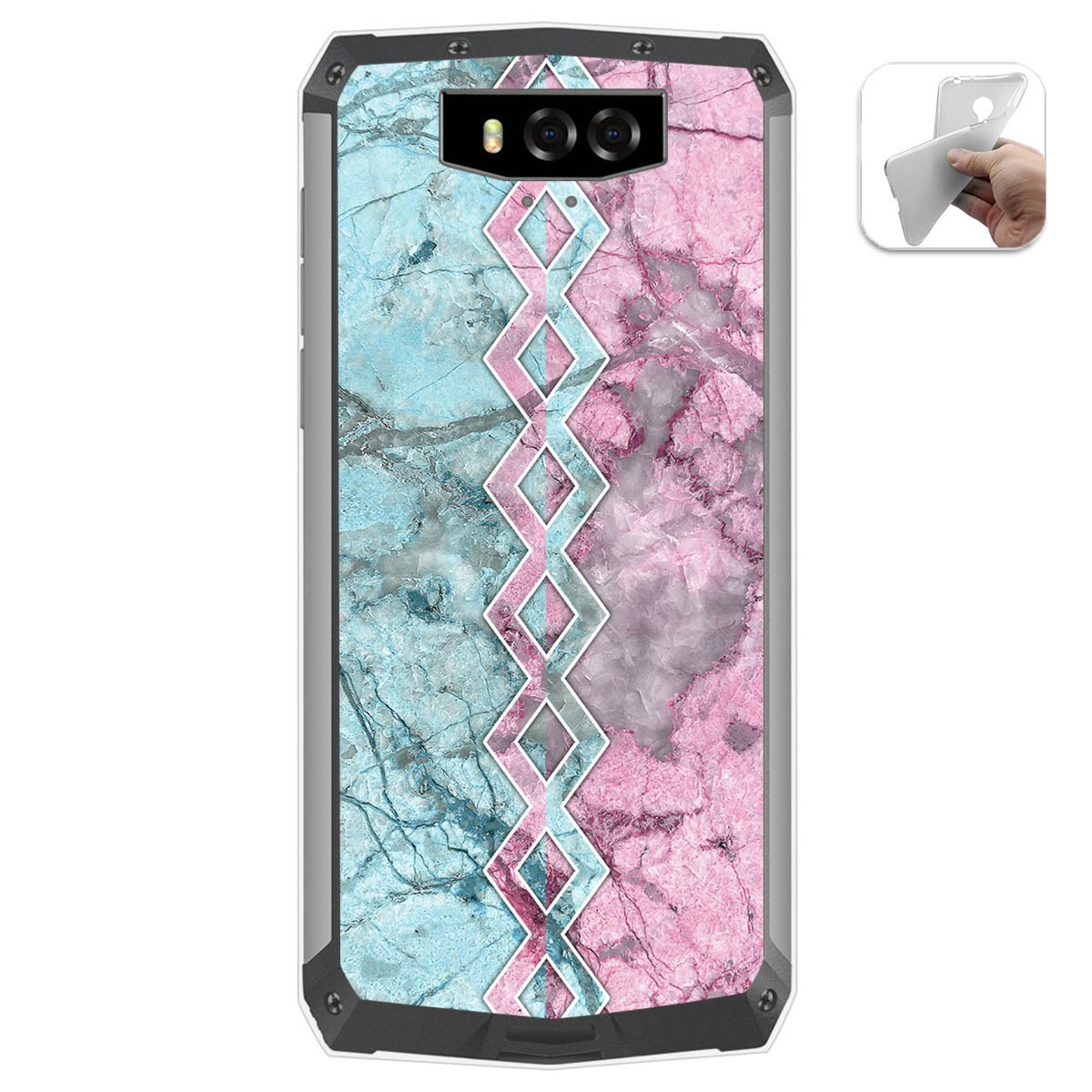 Funda Gel Tpu para Blackview BV9100 diseño Mármol 08 Dibujos