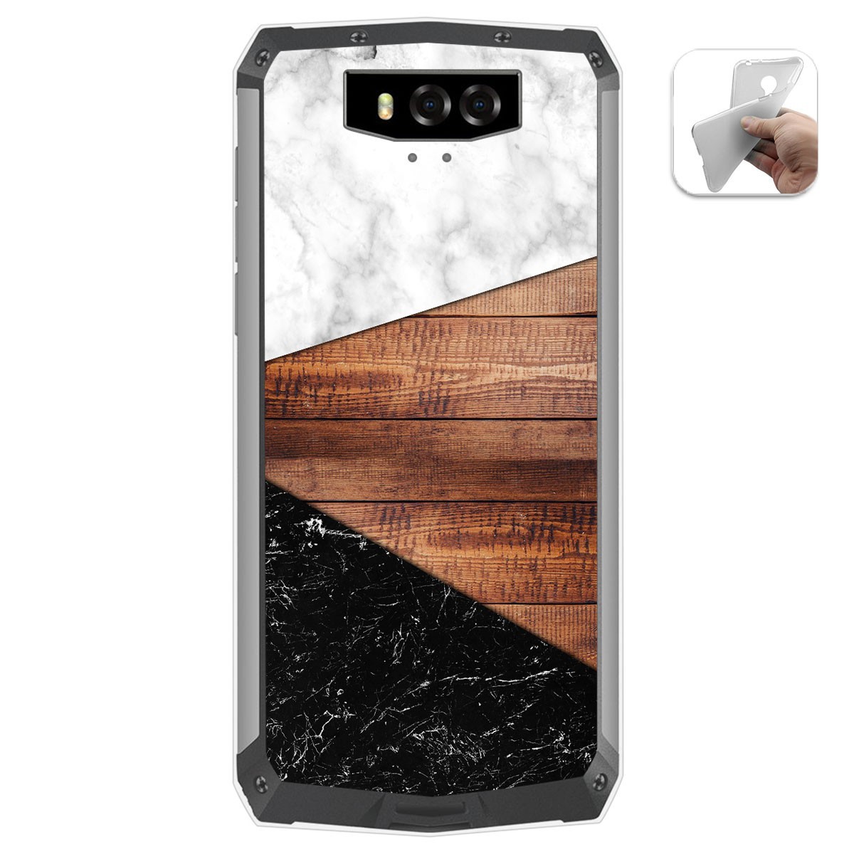 Funda Gel Tpu para Blackview BV9100 diseño Mármol 11 Dibujos