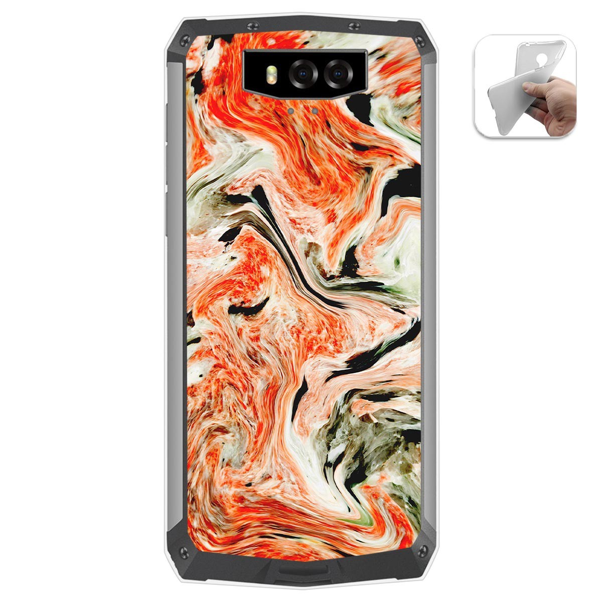 Funda Gel Tpu para Blackview BV9100 diseño Mármol 12 Dibujos