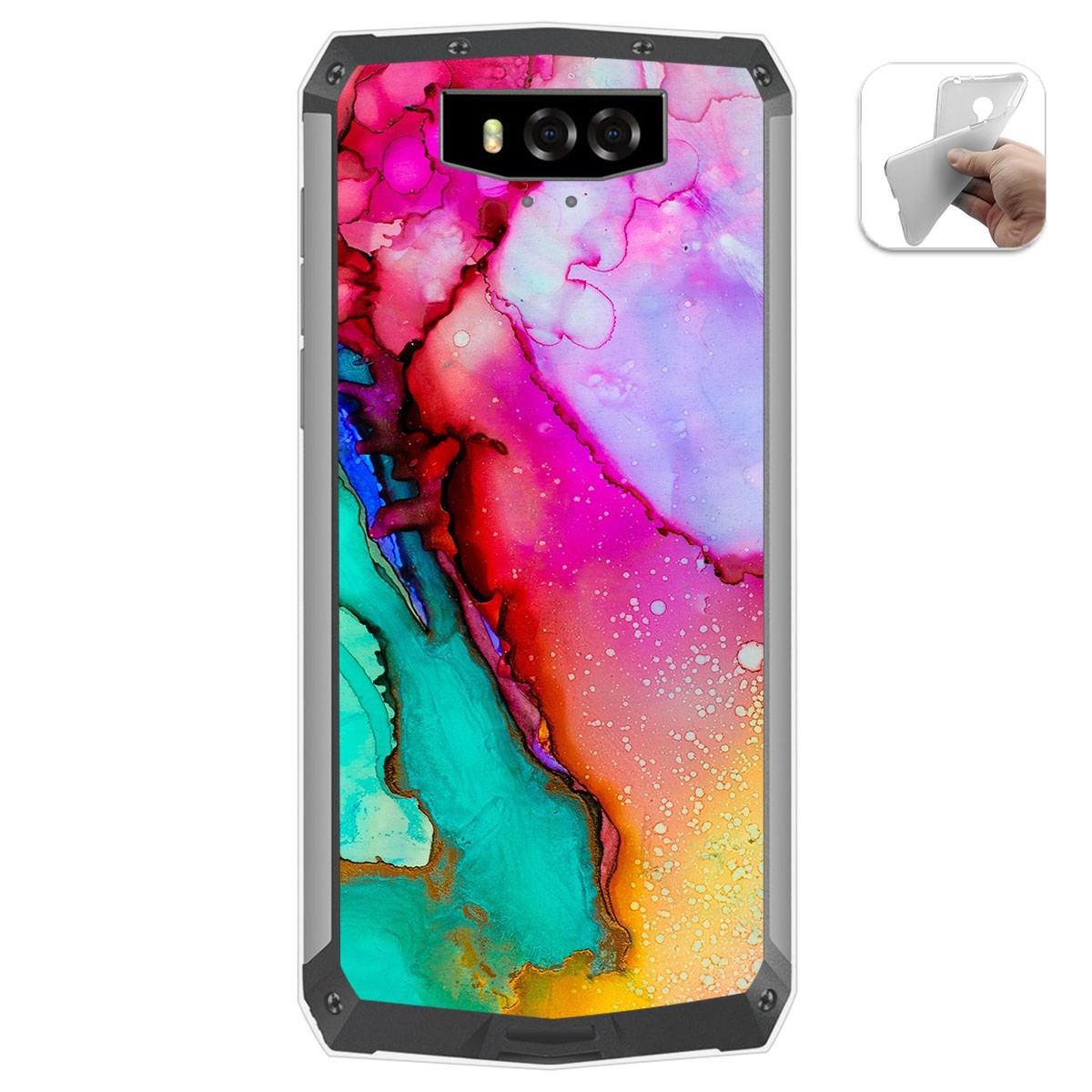 Funda Gel Tpu para Blackview BV9100 diseño Mármol 15 Dibujos