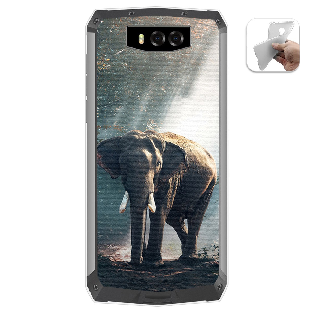 Funda Gel Tpu para Blackview BV9100 diseño Elefante Dibujos