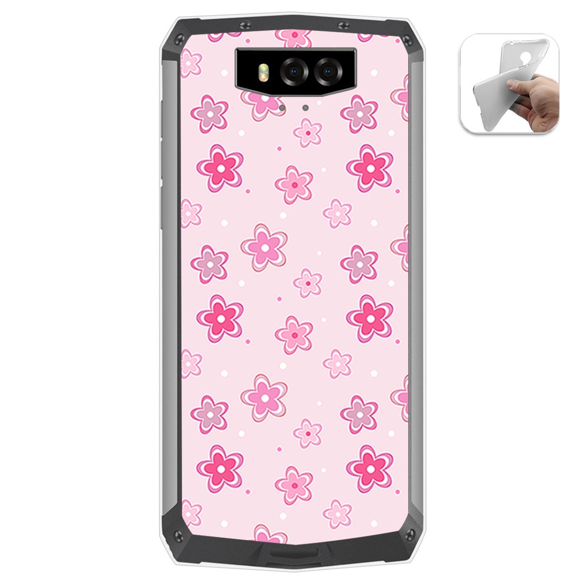 Funda Gel Tpu para Blackview BV9100 diseño Flores Dibujos