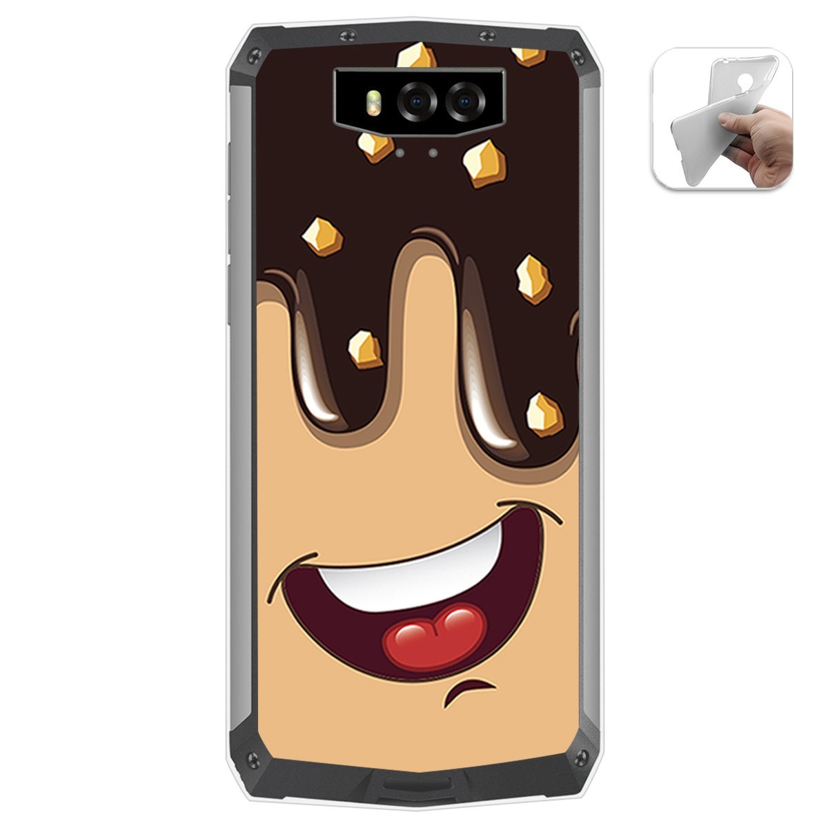 Funda Gel Tpu para Blackview BV9100 diseño Helado Chocolate Dibujos