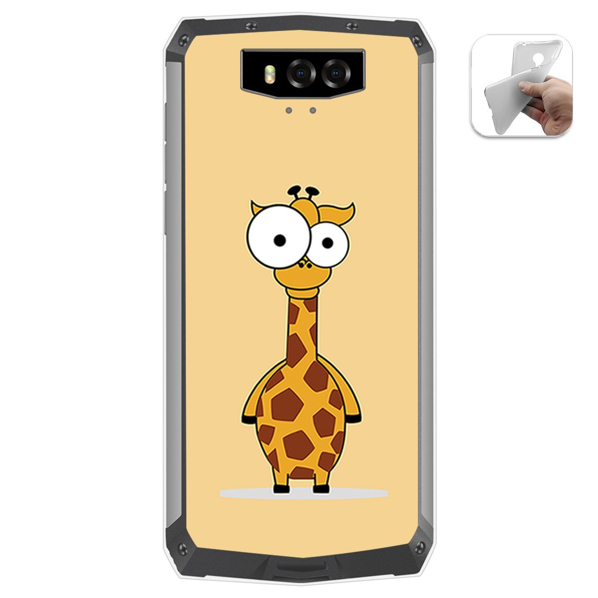 Funda Gel Tpu para Blackview BV9100 diseño Jirafa Dibujos