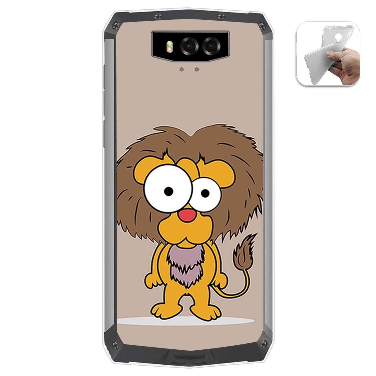Funda Gel Tpu para Blackview BV9100 diseño Leon Dibujos