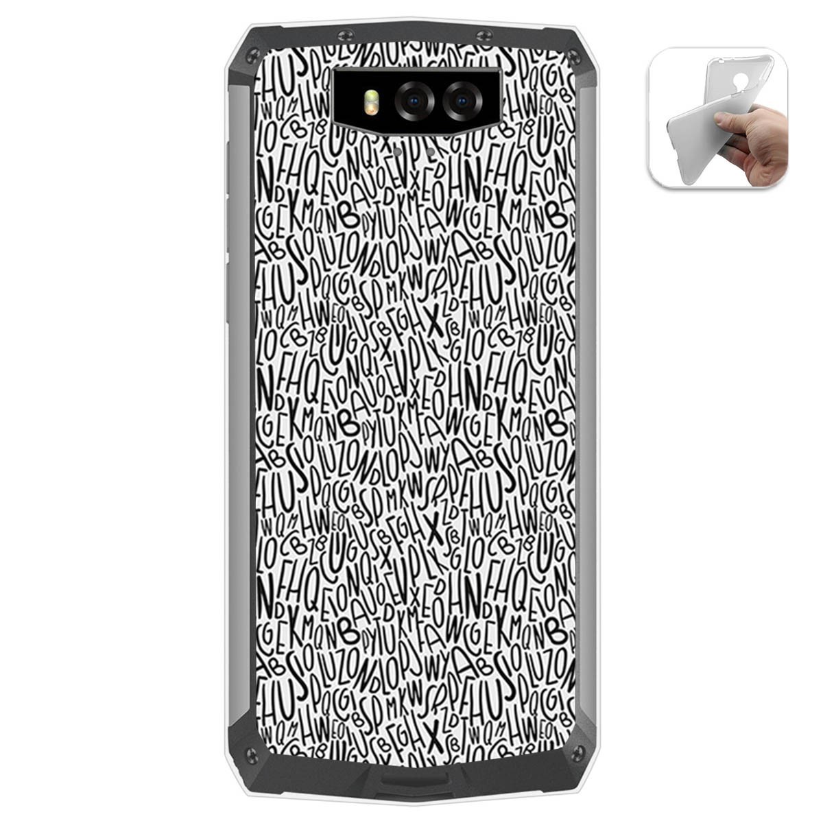 Funda Gel Tpu para Blackview BV9100 diseño Letras Dibujos