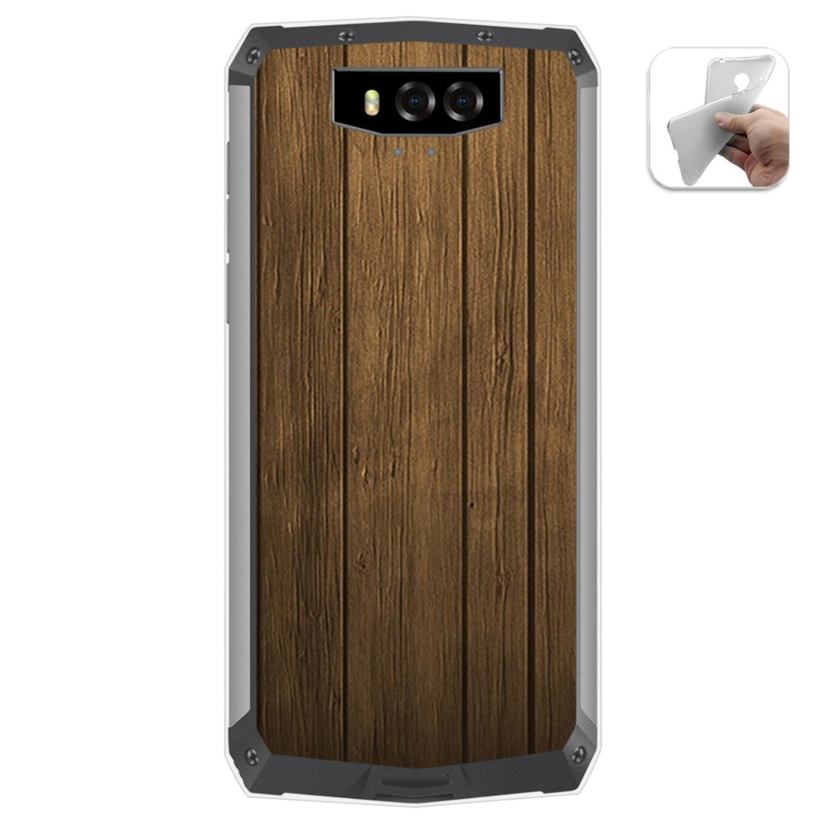 Funda Gel Tpu para Blackview BV9100 diseño Madera Dibujos