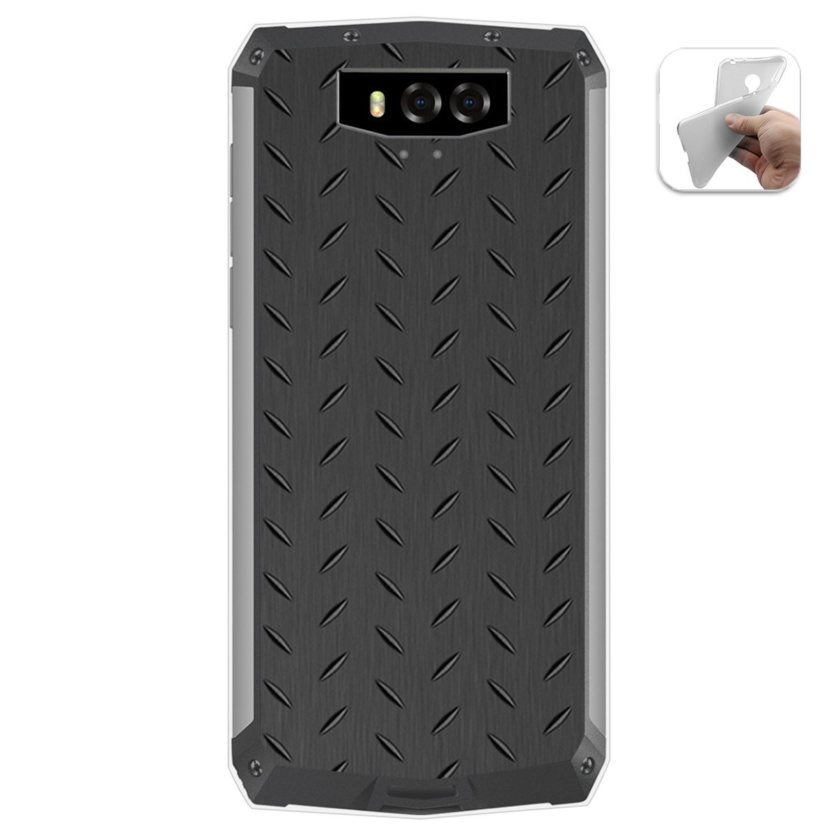 Funda Gel Tpu para Blackview BV9100 diseño Metal Dibujos