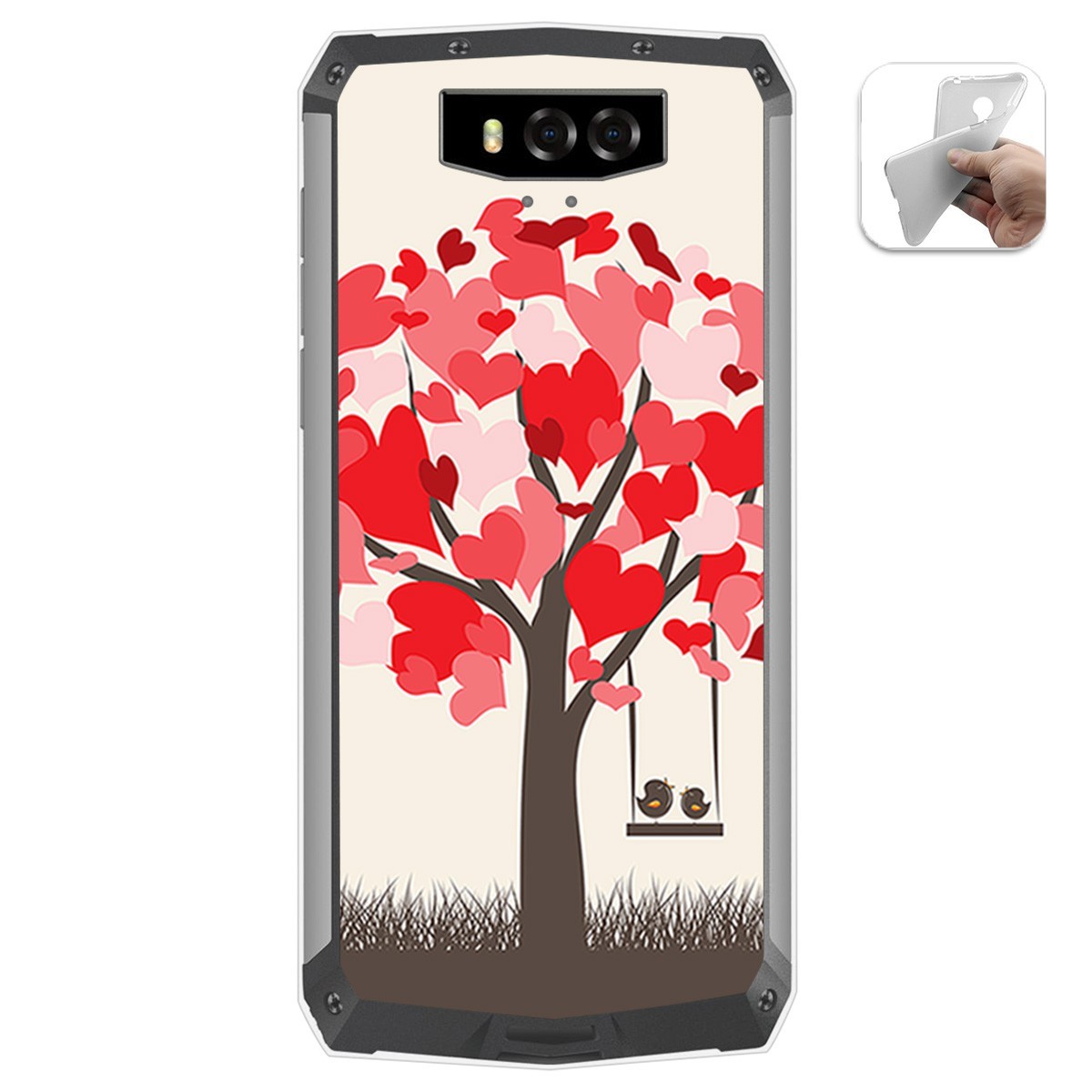 Funda Gel Tpu para Blackview BV9100 diseño Pajaritos Dibujos
