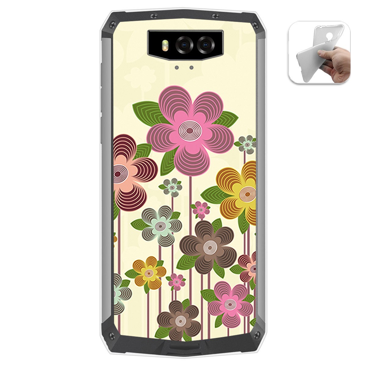 Funda Gel Tpu para Blackview BV9100 diseño Primavera En Flor Dibujos