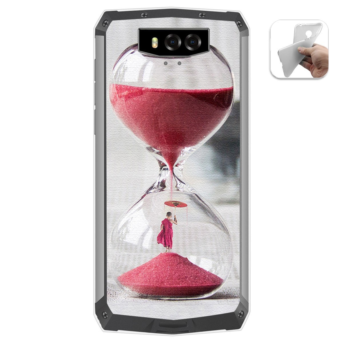 Funda Gel Tpu para Blackview BV9100 diseño Reloj Dibujos