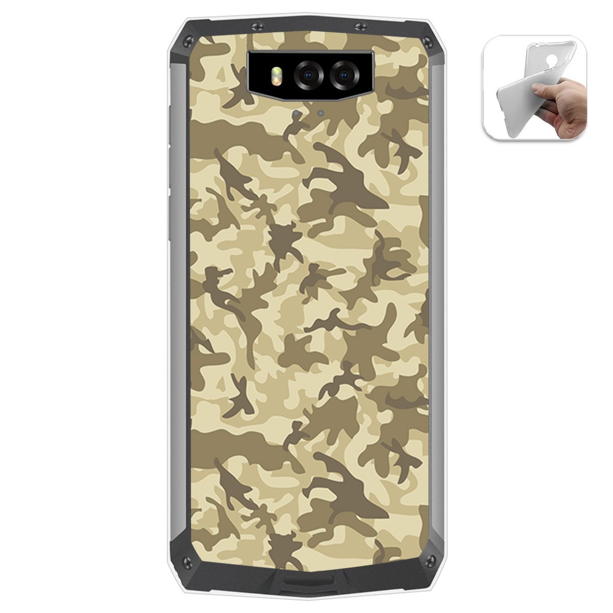 Funda Gel Tpu para Blackview BV9100 diseño Sand Camuflaje Dibujos
