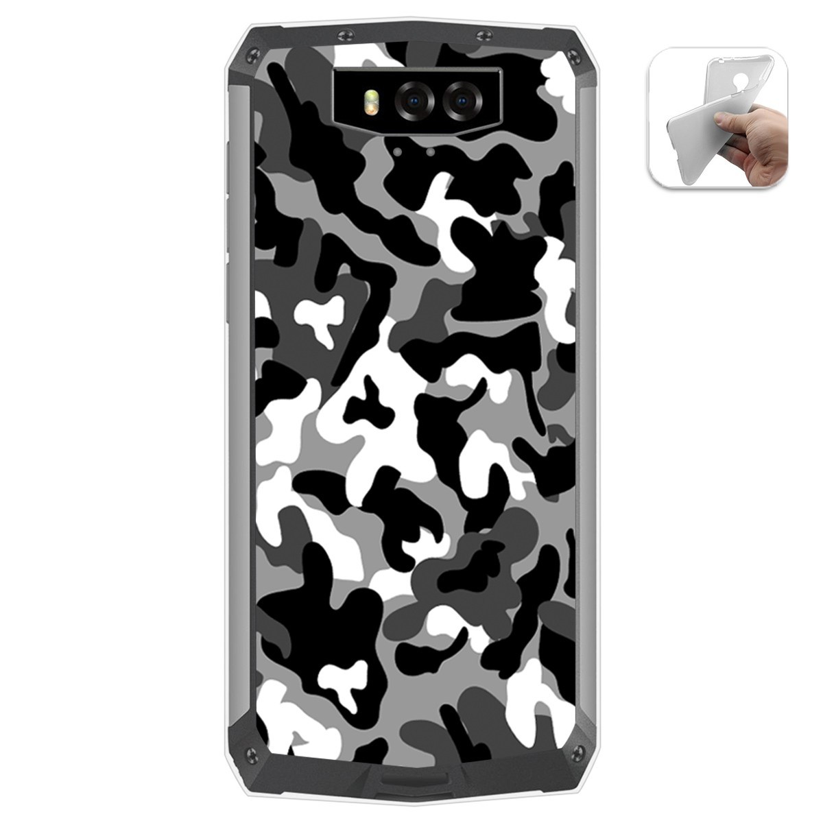 Funda Gel Tpu para Blackview BV9100 diseño Snow Camuflaje Dibujos