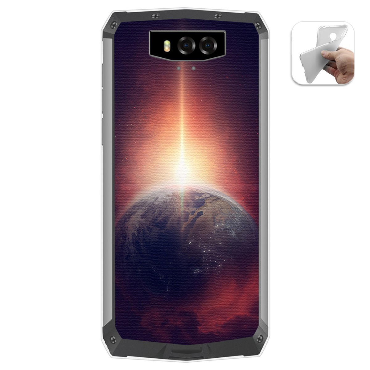 Funda Gel Tpu para Blackview BV9100 diseño Tierra Dibujos