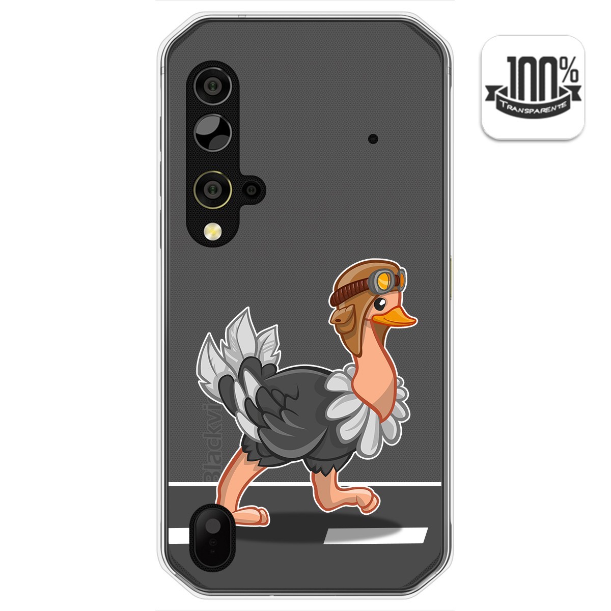 Funda Gel Transparente para Blackview BV9900 / BV9900 PRO diseño Avestruz Dibujos