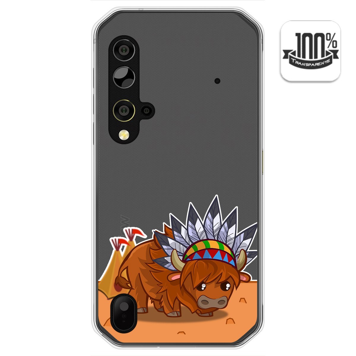 Funda Gel Transparente para Blackview BV9900 / BV9900 PRO diseño Bufalo Dibujos