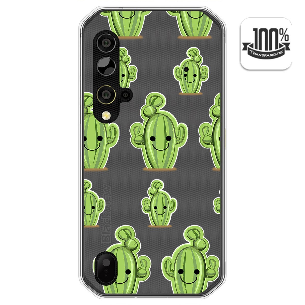 Funda Gel Transparente para Blackview BV9900 / BV9900 PRO diseño Cactus Dibujos