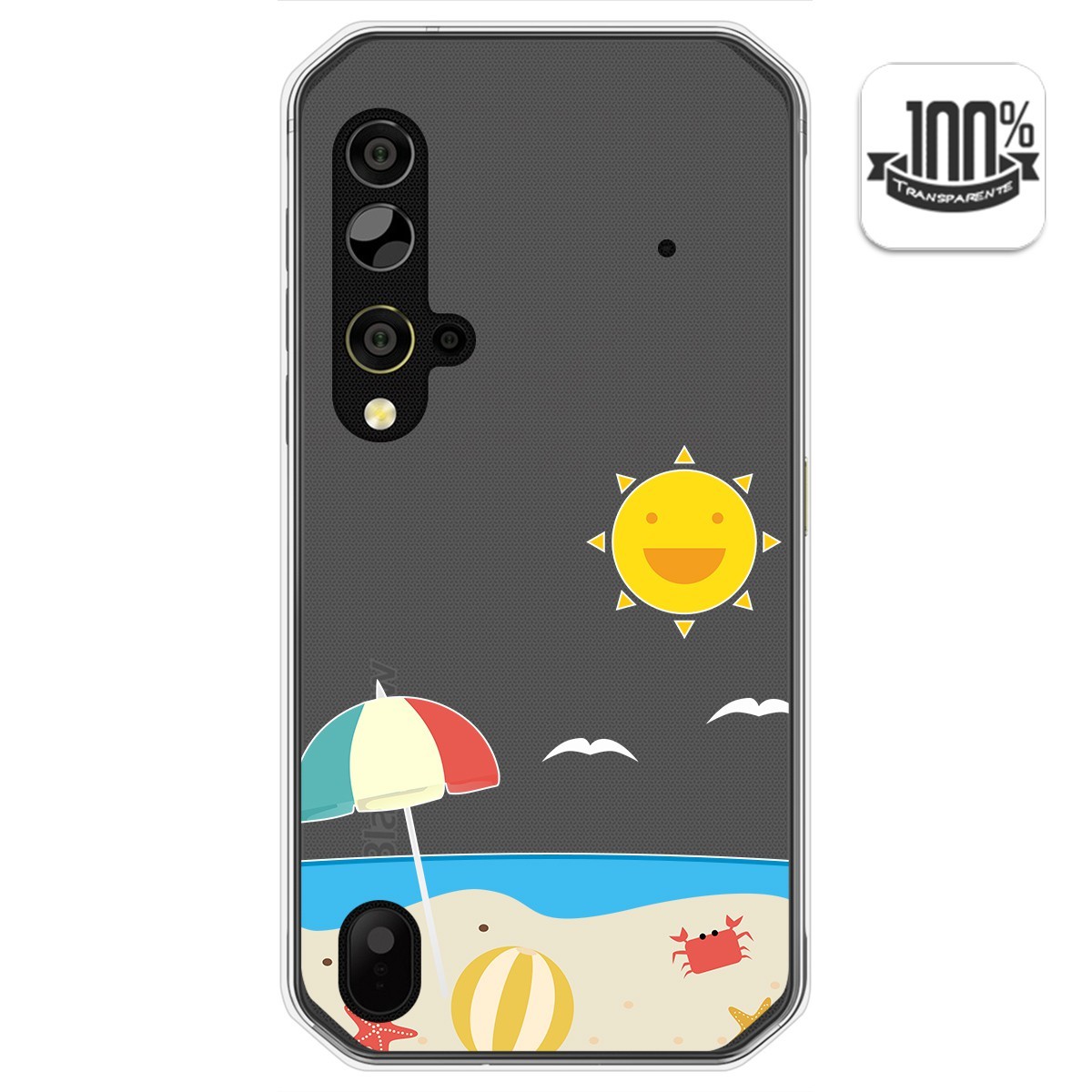 Funda Gel Transparente para Blackview BV9900 / BV9900 PRO diseño Playa Dibujos