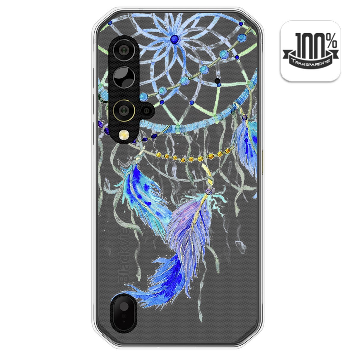 Funda Gel Transparente para Blackview BV9900 / BV9900 PRO diseño Plumas Dibujos