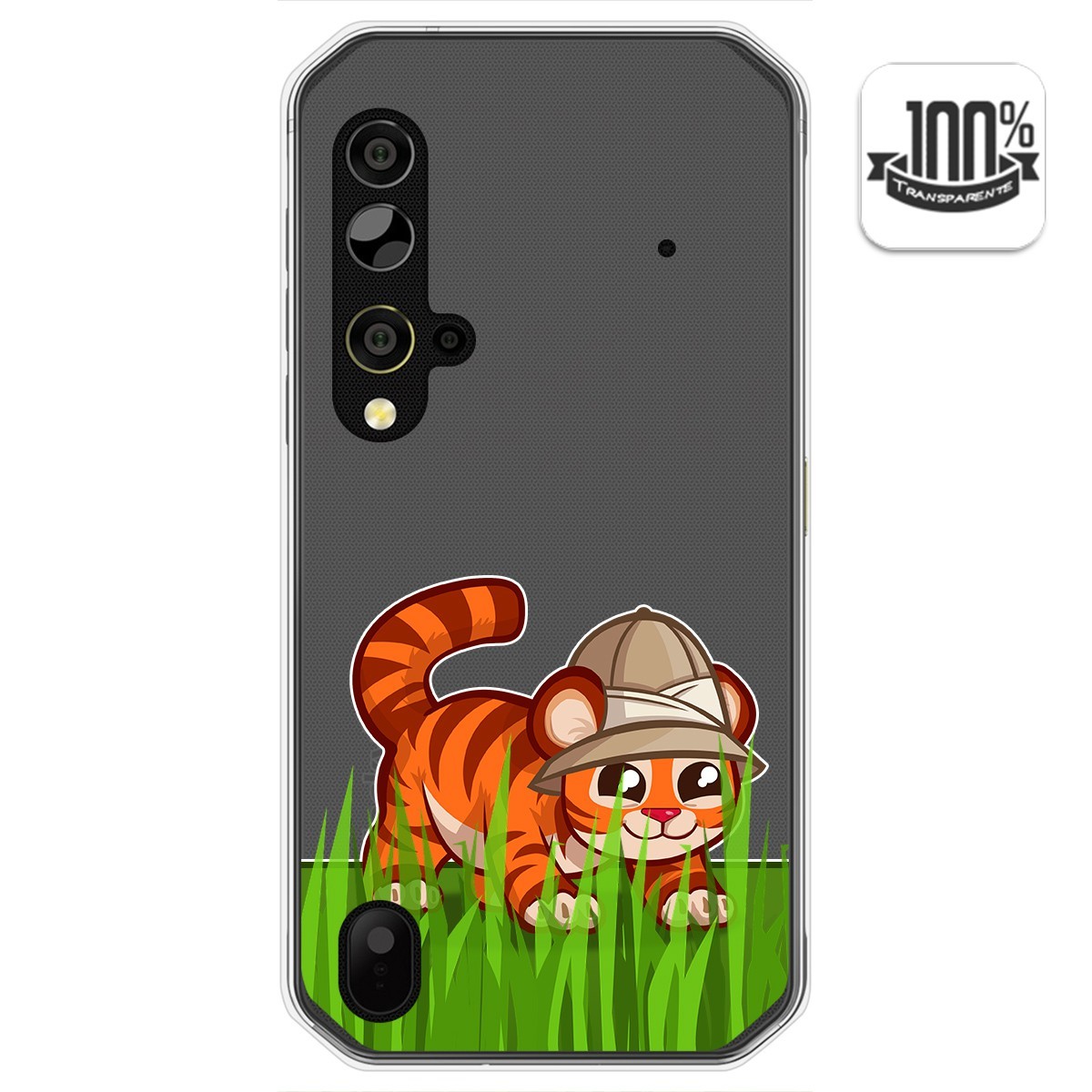 Funda Gel Transparente para Blackview BV9900 / BV9900 PRO diseño Tigre Dibujos