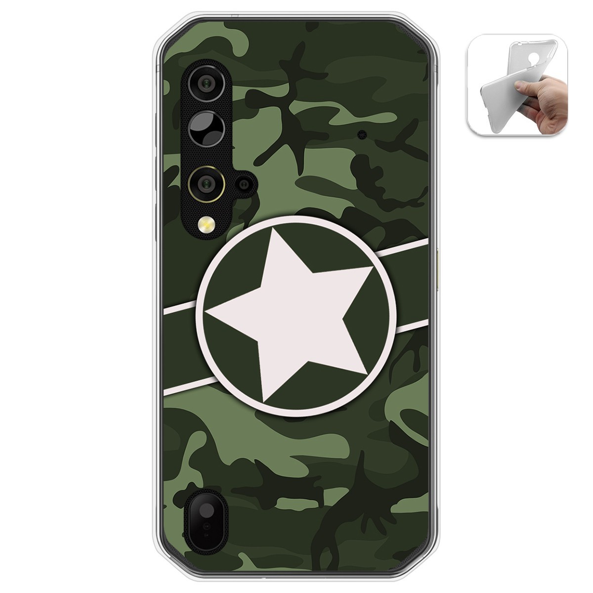 Funda Gel Tpu para Blackview BV9900 / BV9900 PRO diseño Camuflaje 01 Dibujos